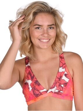 Maaji Coquet Sandcastle Crochet Back Bikini Top Large Reversible